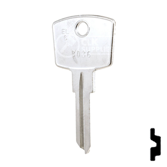 Uncut Key Blank | Shotgun | BD36 Office Furniture-Mailbox Key Framon Manufacturing Company, Inc