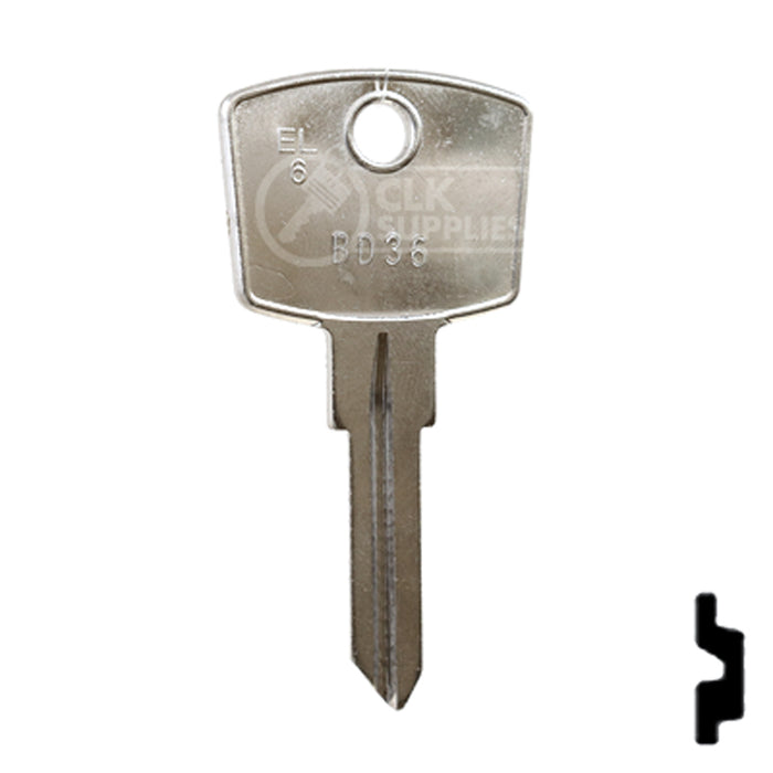 Uncut Key Blank | Shotgun | BD36 Office Furniture-Mailbox Key Framon Manufacturing Company, Inc