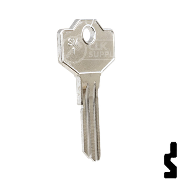 Uncut Key Blank | Simeca | SM1-SI Office Furniture-Mailbox Key Ilco