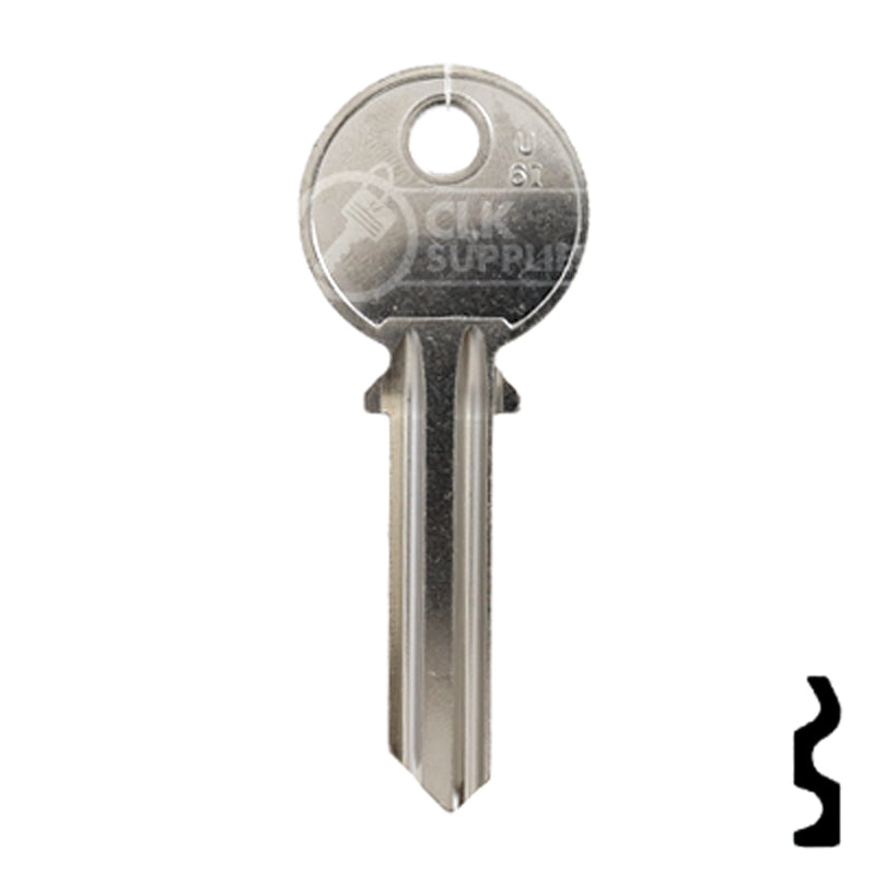Uncut Key Blank | Universal | U6I Office Furniture-Mailbox Key JMA USA