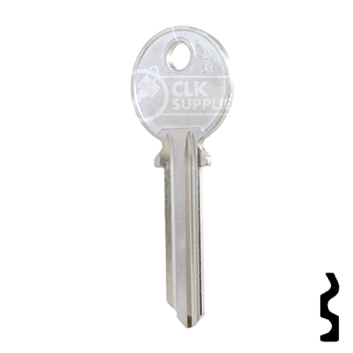 Uncut Key Blank | Universal | U6I Office Furniture-Mailbox Key JMA USA