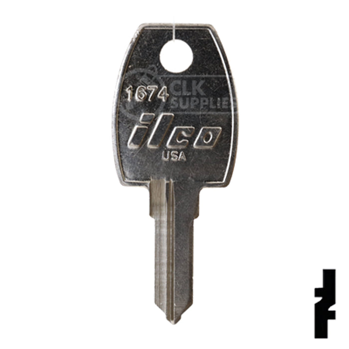 Uncut Key Blank | Wood, Treadway Key | 1674 Office Furniture-Mailbox Key Ilco