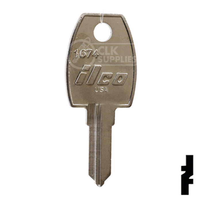 Uncut Key Blank | Wood, Treadway Key | 1674 Office Furniture-Mailbox Key Ilco