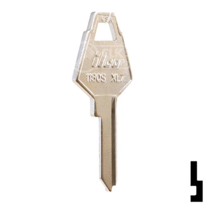 Uncut Key Blank | XL Lock | 1180S, XL7 Office Furniture-Mailbox Key Ilco