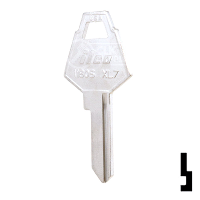 Uncut Key Blank | XL Lock | 1180S, XL7 Office Furniture-Mailbox Key Ilco