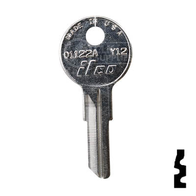 Uncut  Key Blank | Yale | 01122A, Y12 Office Furniture-Mailbox Key Ilco