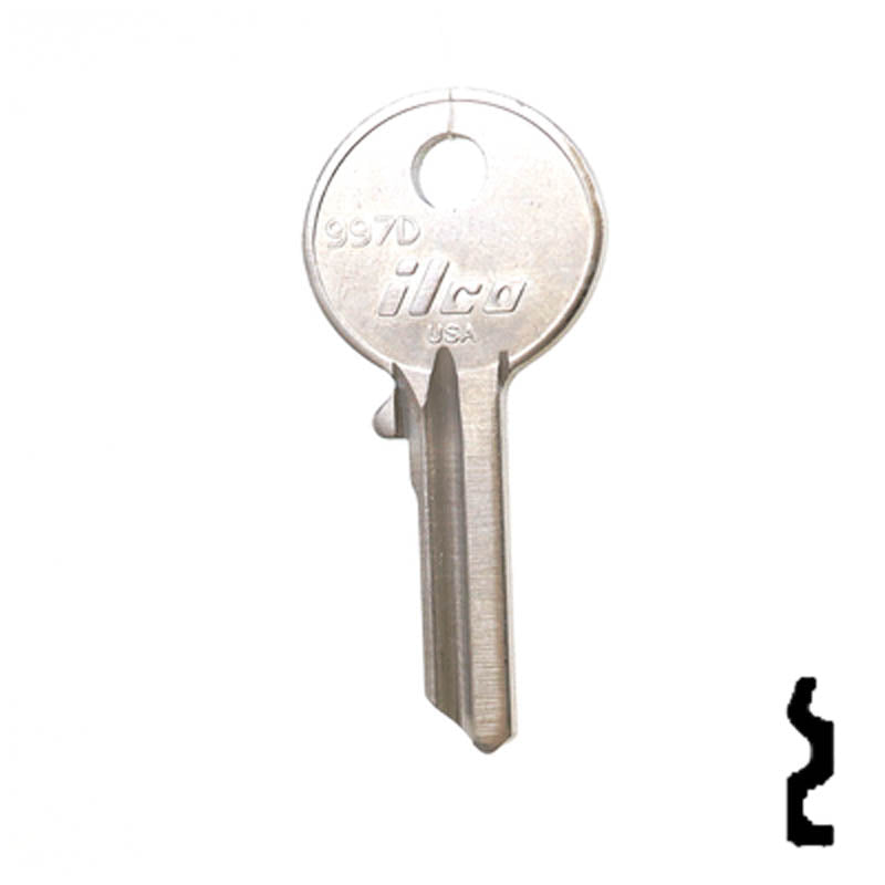 Uncut Key Blank | Yale | 997D Office Furniture-Mailbox Key Ilco