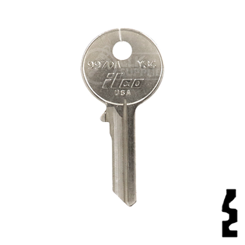 Uncut Key Blank | Yale | 997DA Office Furniture-Mailbox Key Ilco