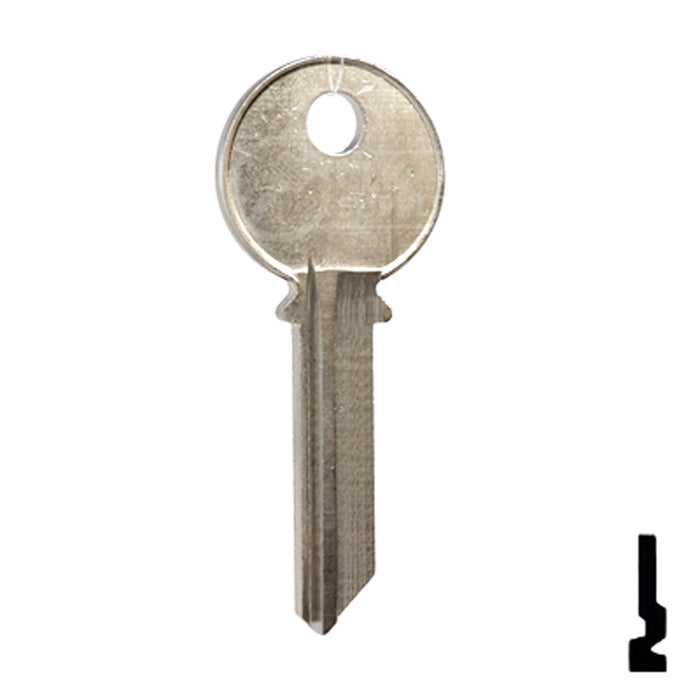 Uncut Key Blank | Yale | 998GST Office Furniture-Mailbox Key Ilco