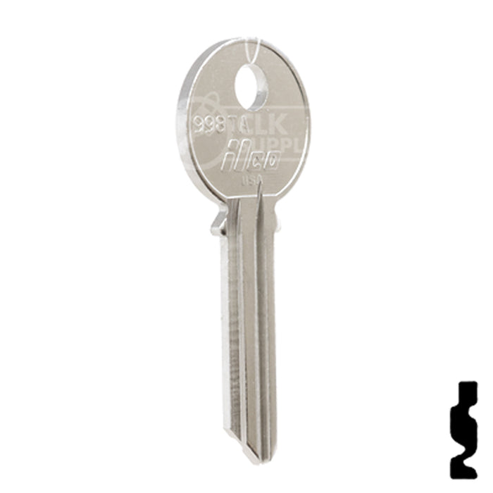 Uncut Key Blank | Yale | 998TA Office Furniture-Mailbox Key Ilco