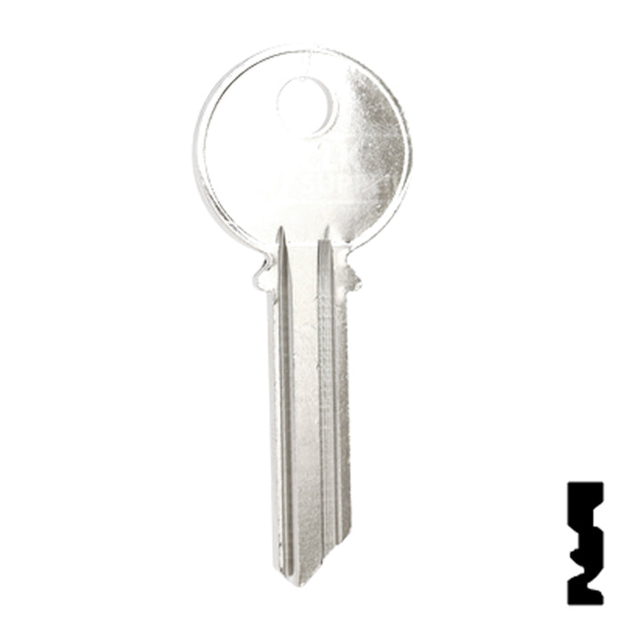 Uncut Key Blank | Yale | 998TF Office Furniture-Mailbox Key Ilco