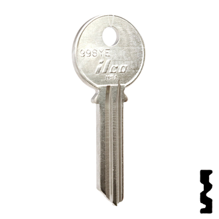 Uncut Key Blank | Yale | 998YE Office Furniture-Mailbox Key Ilco