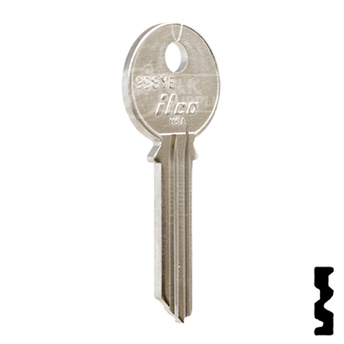 Uncut Key Blank | Yale | 998YE Office Furniture-Mailbox Key Ilco