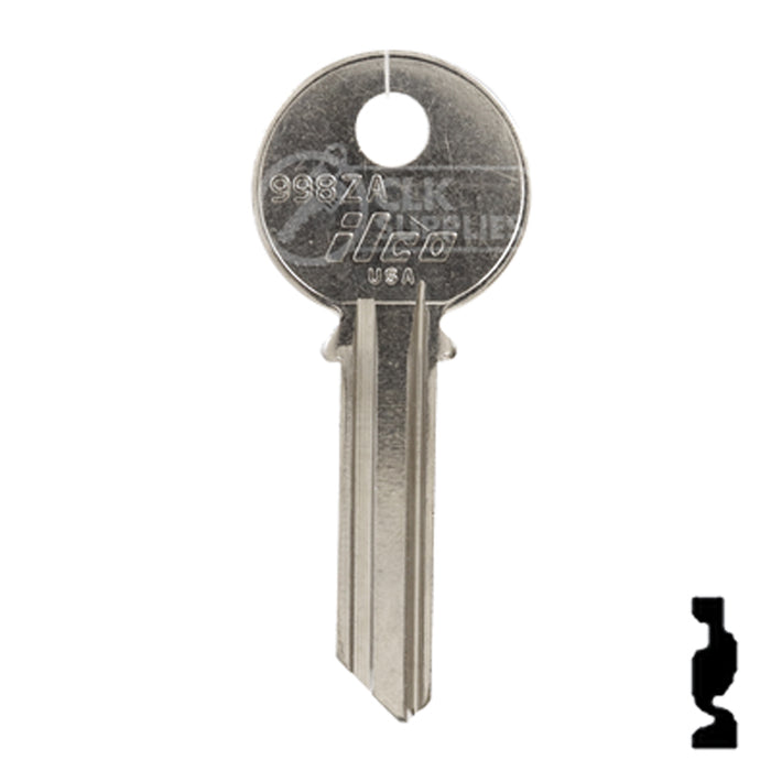 Uncut Key Blank | Yale | 998ZA Office Furniture-Mailbox Key Ilco