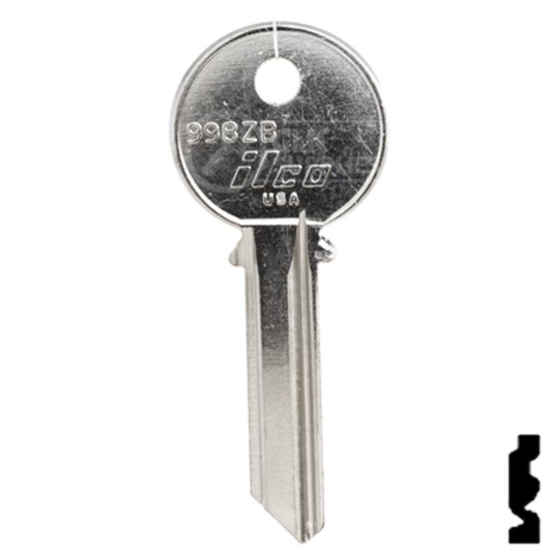 Uncut Key Blank | Yale | 998ZB Office Furniture-Mailbox Key Ilco