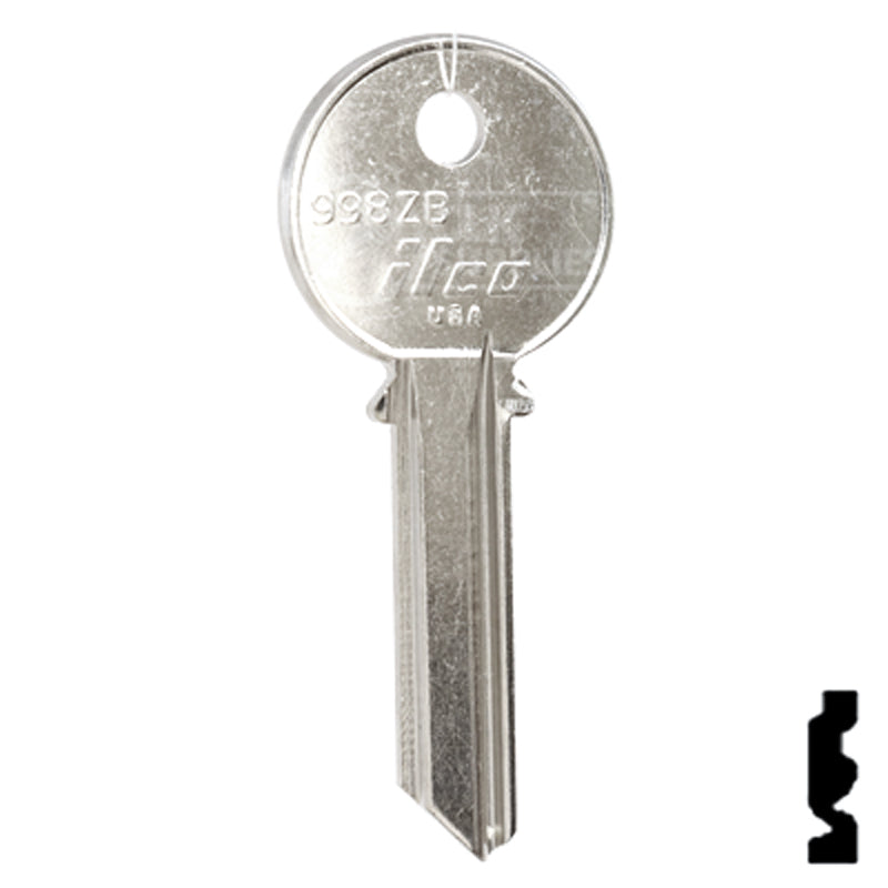 Uncut Key Blank | Yale | 998ZB Office Furniture-Mailbox Key Ilco