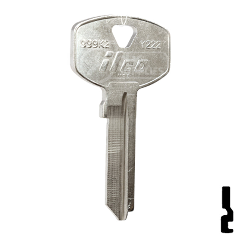 Uncut Key Blank | Yale | 999K2 Office Furniture-Mailbox Key Ilco