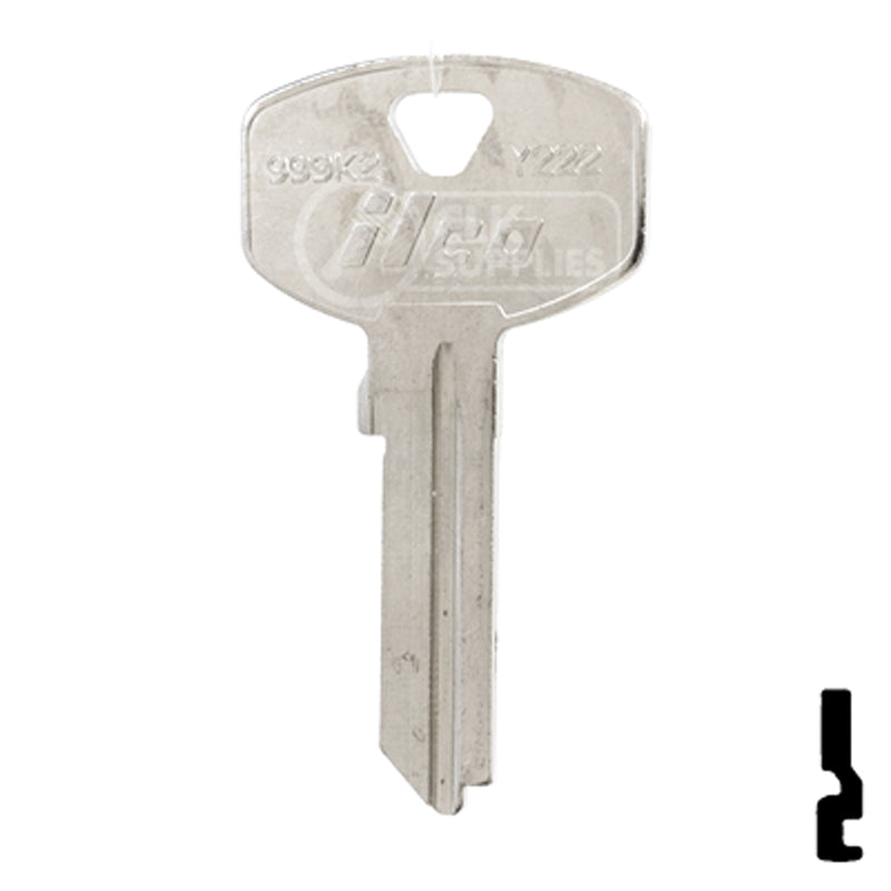 Uncut Key Blank | Yale | 999K2 Office Furniture-Mailbox Key Ilco