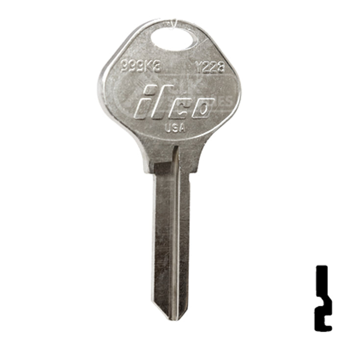 Uncut Key Blank | Yale | 999K3 Office Furniture-Mailbox Key Ilco