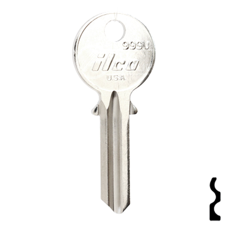 Uncut Key Blank | Yale | 999U Office Furniture-Mailbox Key Ilco