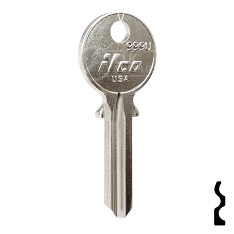 Uncut Key Blank | Yale | 999U Office Furniture-Mailbox Key Ilco