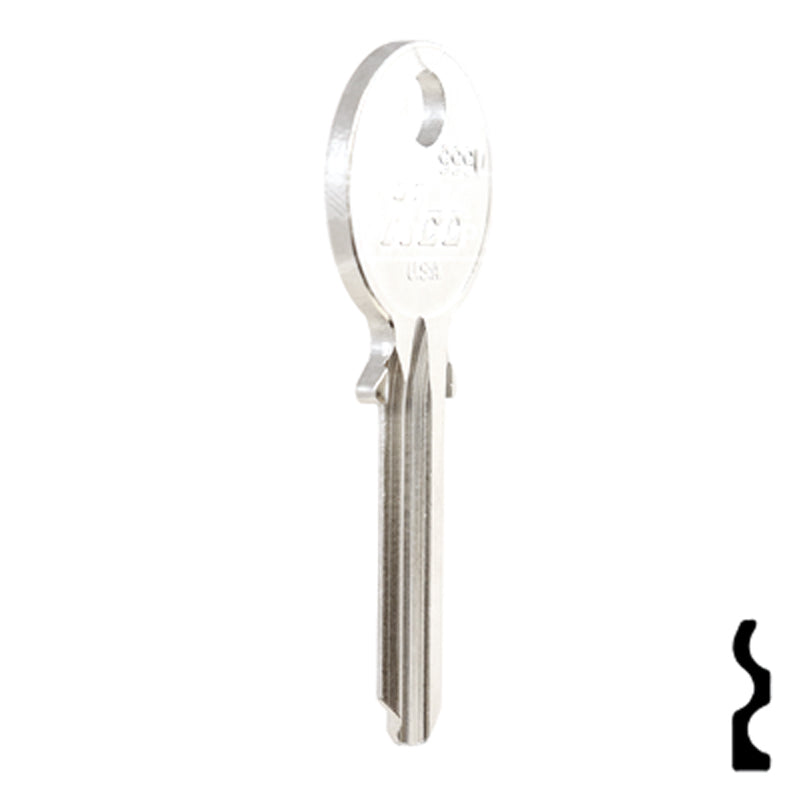 Uncut Key Blank | Yale | 999U Office Furniture-Mailbox Key Ilco
