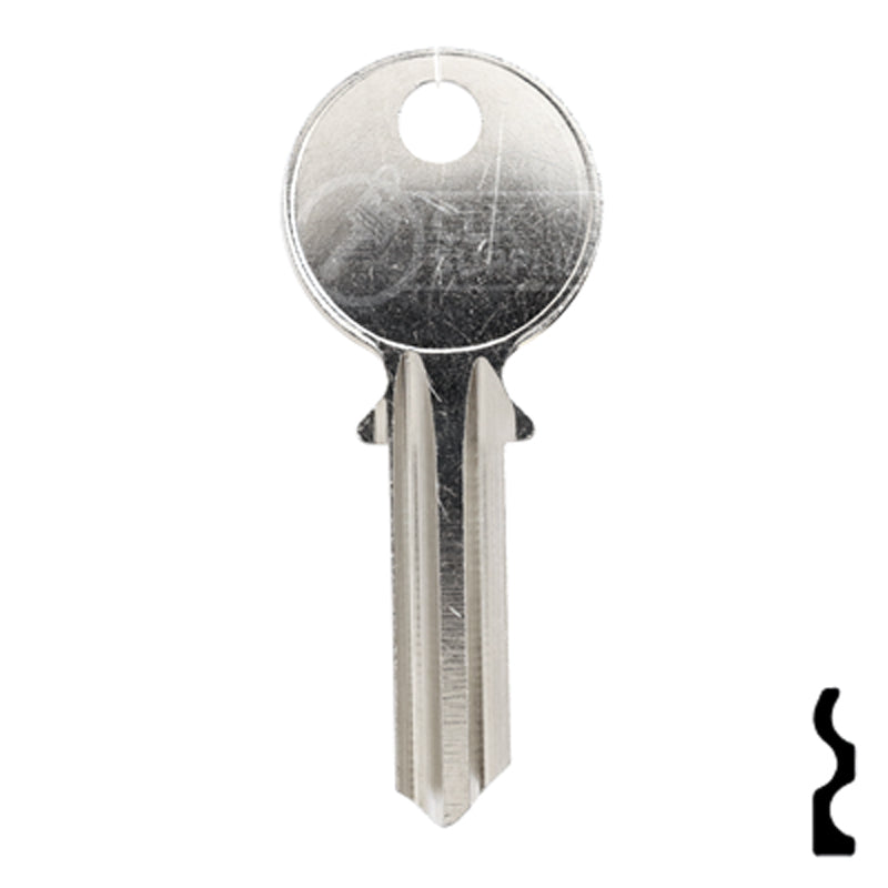 Uncut Key Blank | Yale | 999U Office Furniture-Mailbox Key Ilco