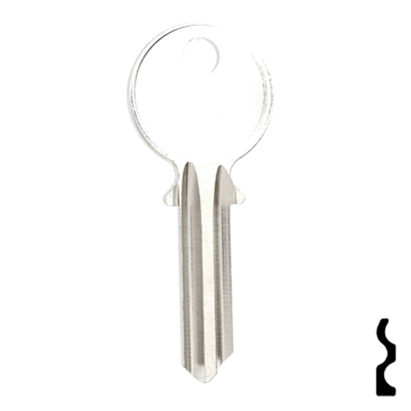 Uncut Key Blank | Yale | 999U Office Furniture-Mailbox Key Ilco