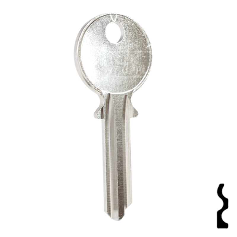Uncut Key Blank | Yale | 999U Office Furniture-Mailbox Key Ilco