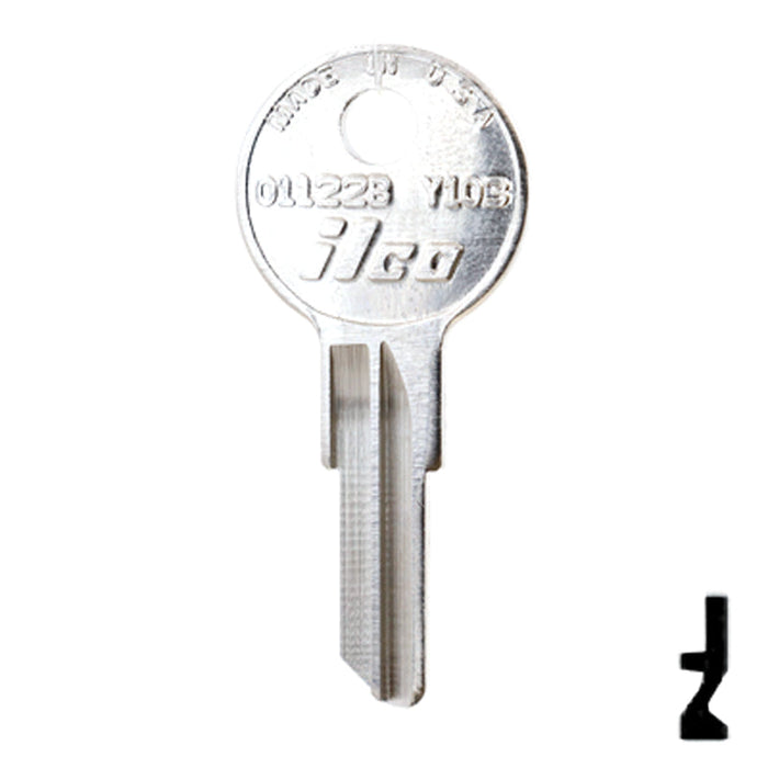 Uncut Key Blank | Yale, Hudson | 01122B, Y103 Office Furniture-Mailbox Key Ilco