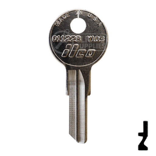 Uncut Key Blank | Yale, Hudson | 01122B, Y103 Office Furniture-Mailbox Key Ilco