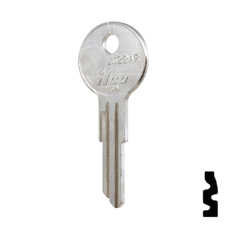 Uncut Key Blank | Yale | L1122AR Office Furniture-Mailbox Key Ilco