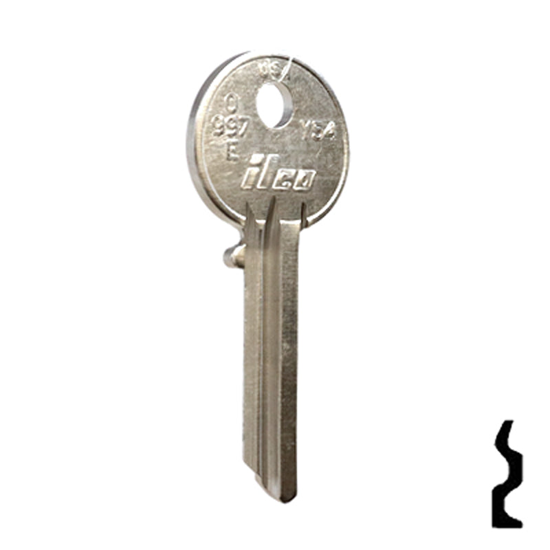 Uncut Key Blank | Yale | O997E Office Furniture-Mailbox Key Ilco