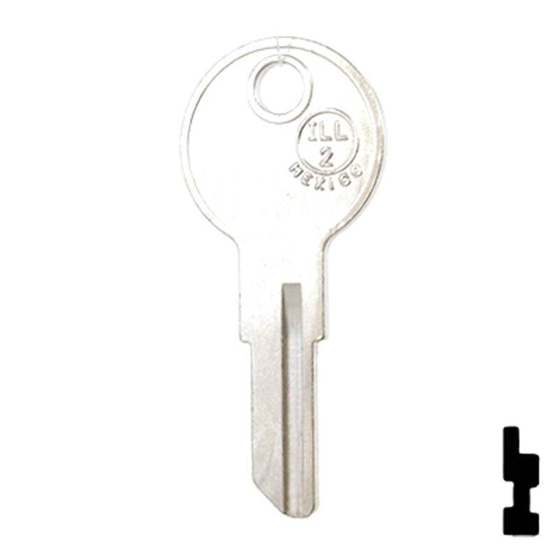 Uncut NP Key Blank | Illinois | ILL2, 1043C Office Furniture-Mailbox Key JMA USA