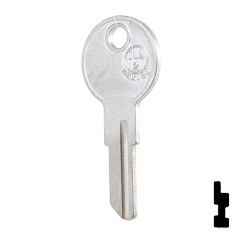 Uncut NP Key Blank | Illinois | ILL2, 1043C Office Furniture-Mailbox Key JMA USA