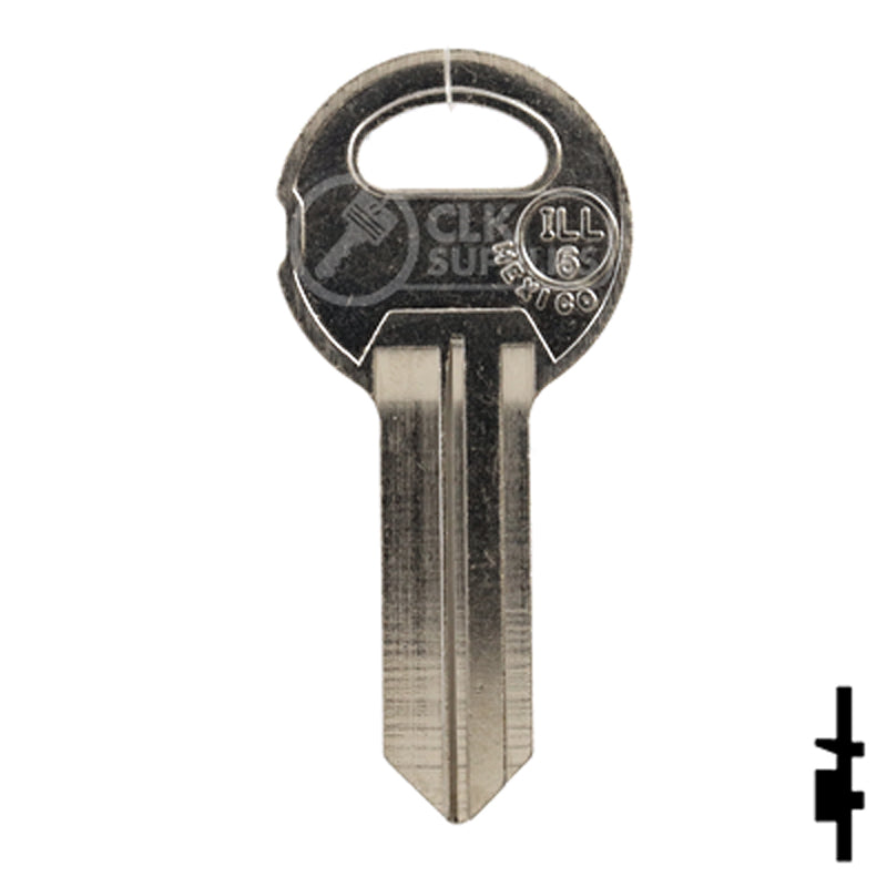 Uncut NP Key Blank | Illinois | ILL6, 1042B Office Furniture-Mailbox Key JMA USA