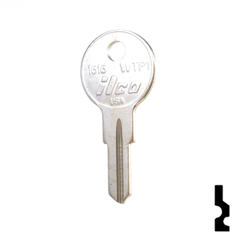 WTP1 / 1616 Wright Products Office Furniture-Mailbox Key Ilco