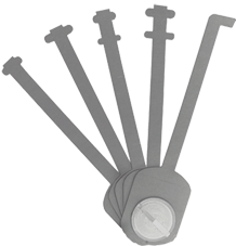Peterson 5 PC Warded Rivet lock Picks Padlock By-Pass Peterson Manufacturing
