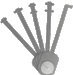 Peterson 5 PC Warded Rivet lock Picks Padlock By-Pass Peterson Manufacturing