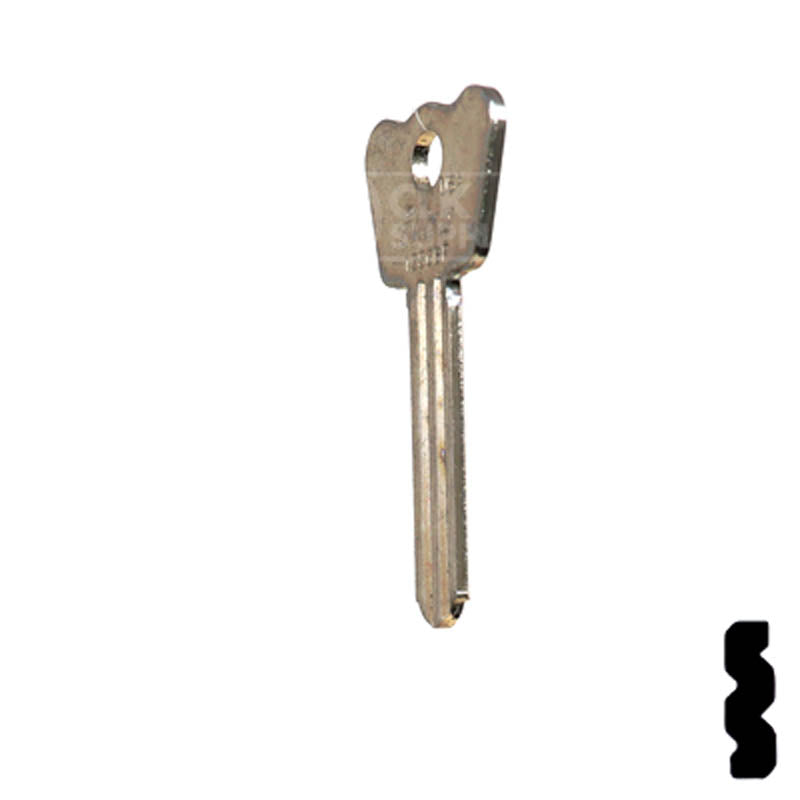 1286BR Master Padlock Flat Steel Key Padlock Key Ilco