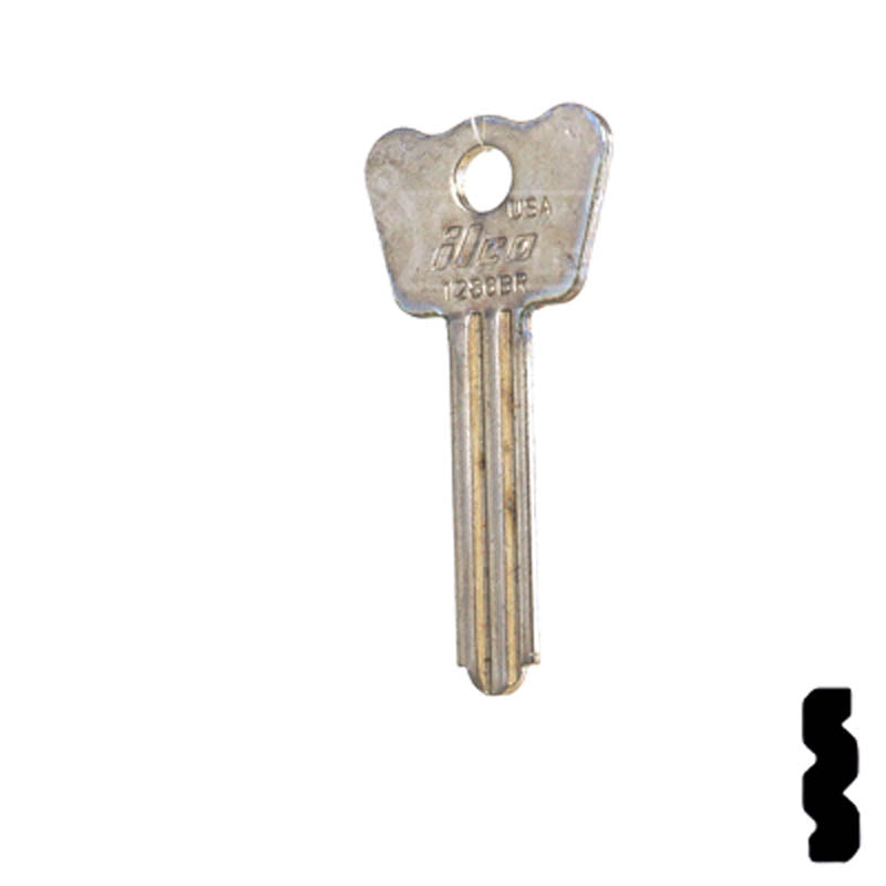 1286BR Master Padlock Flat Steel Key Padlock Key Ilco