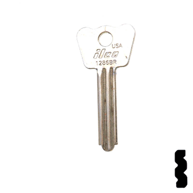 1286BR Master Padlock Flat Steel Key Padlock Key Ilco
