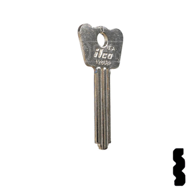 1286BR Master Padlock Flat Steel Key Padlock Key Ilco