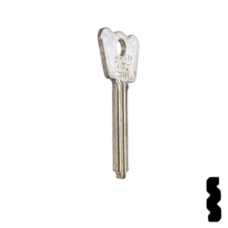 1286BR Master Padlock Flat Steel Key Padlock Key Ilco