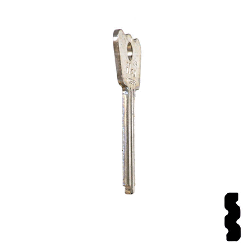 1286BR Master Padlock Flat Steel Key Padlock Key Ilco