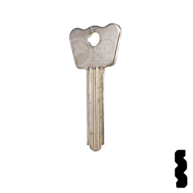 1286BR Master Padlock Flat Steel Key Padlock Key Ilco