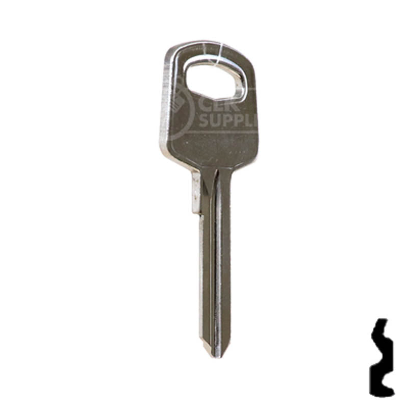 Abus 72 Series Key Blank RH6 Padlock Key Abus Lock Co.