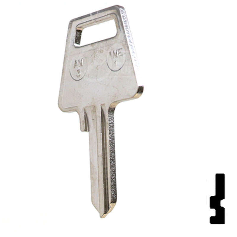 AM3, 1045 American Padlock Key Padlock Key Ilco