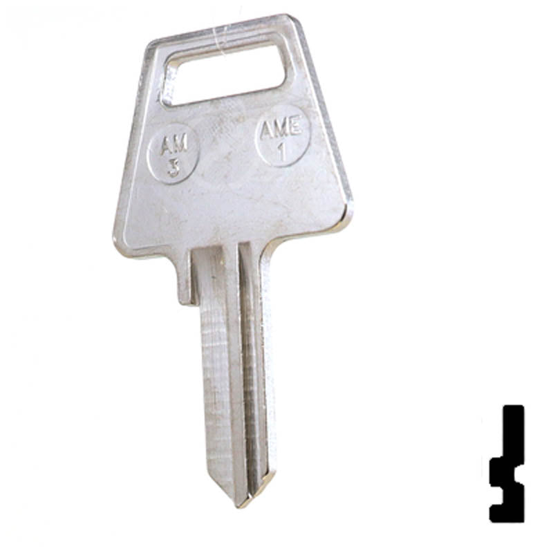 AM3, 1045 American Padlock Key Padlock Key Ilco