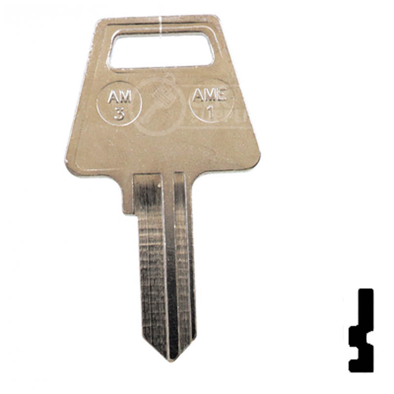 AM3, 1045 American Padlock Key Padlock Key Ilco